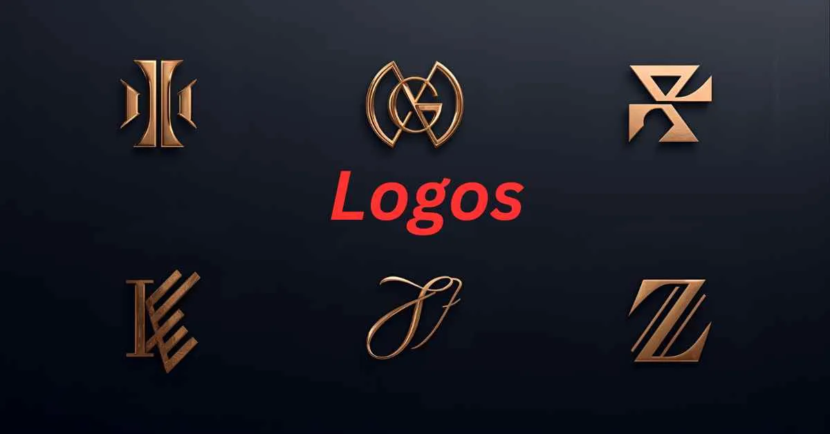 Modern acronym logo designs with elegant typography and minimal geometric shapes on a dark professional background.